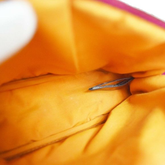 Hermes Fuchsia Pink Bolide Mini Pouch Cosmetic Cotton Canvas - Picture 9 of 13